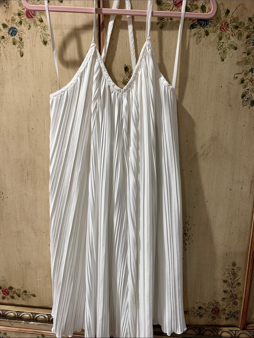 LBLC the label White Pleated Satin Slip Dress